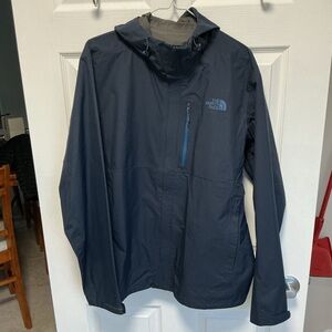 The North Face Blue Hooded Lightweight Wind Rain Jacket Sz L